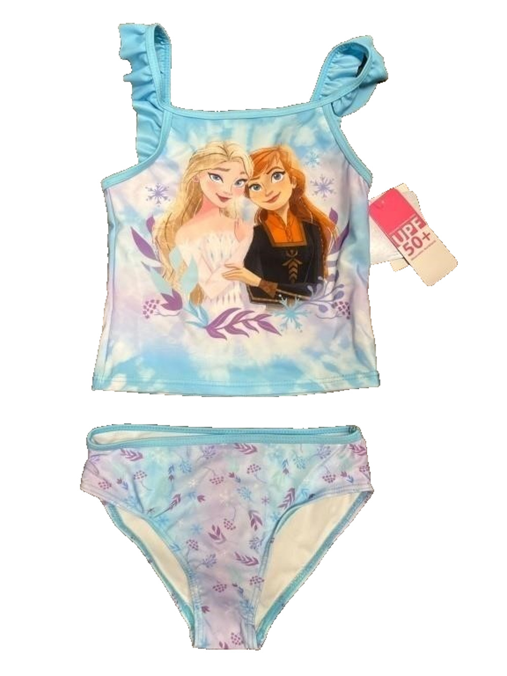 Disney Frozen 2 Swimsuit Tankini Bikini Girls Size 6 Elsa Blue Purple Princess